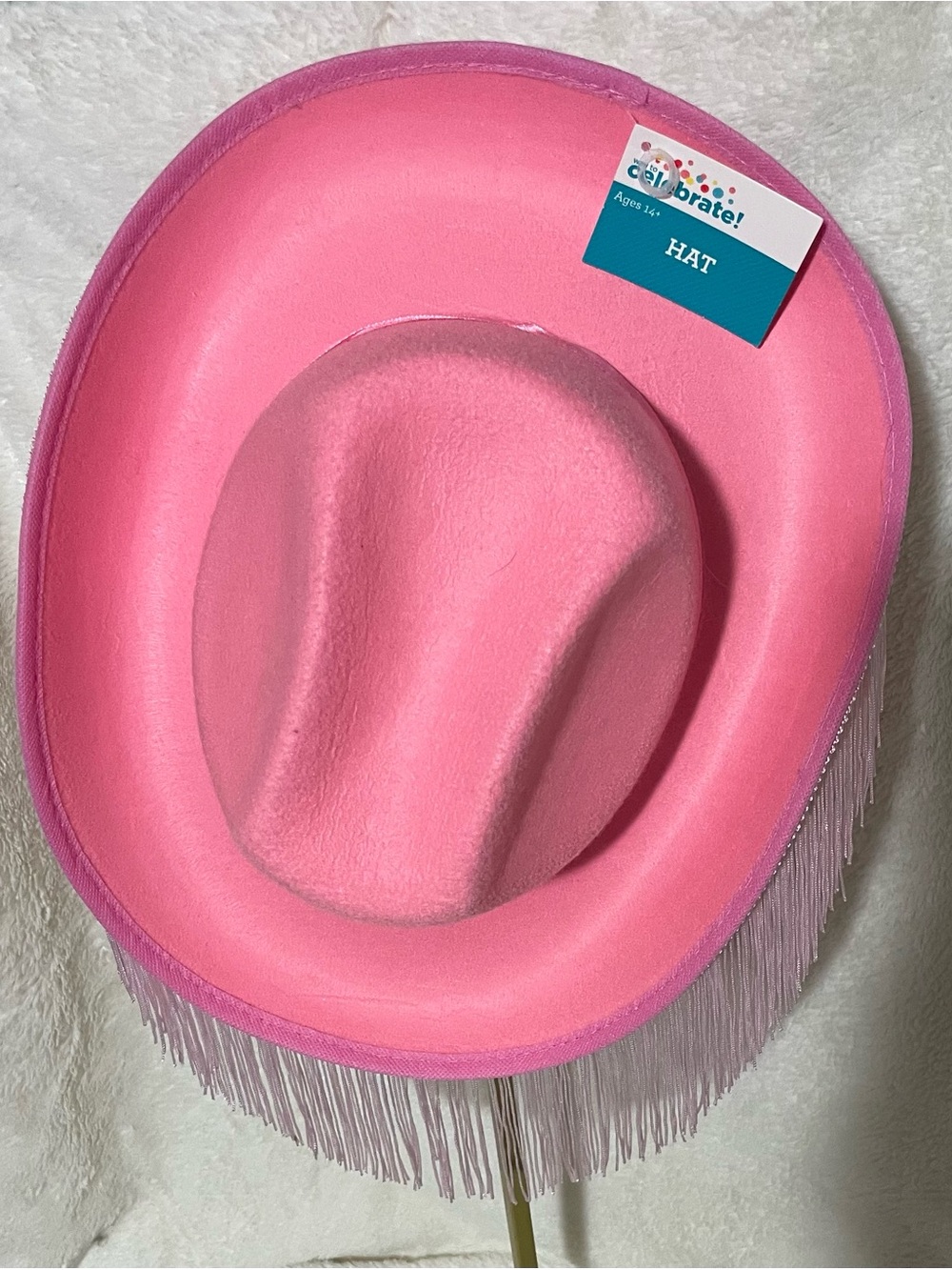 Celebrate! Pink Fringe Cowboy Hat